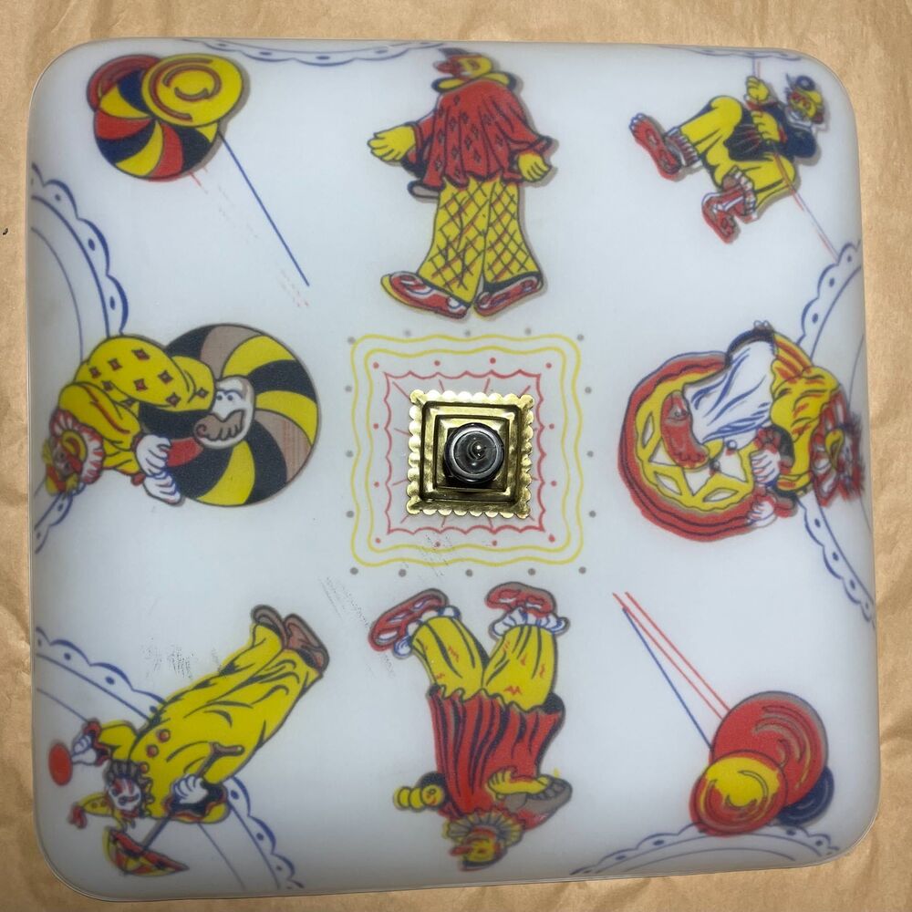 CLOWN ALERT  Vintage glass ceiling light